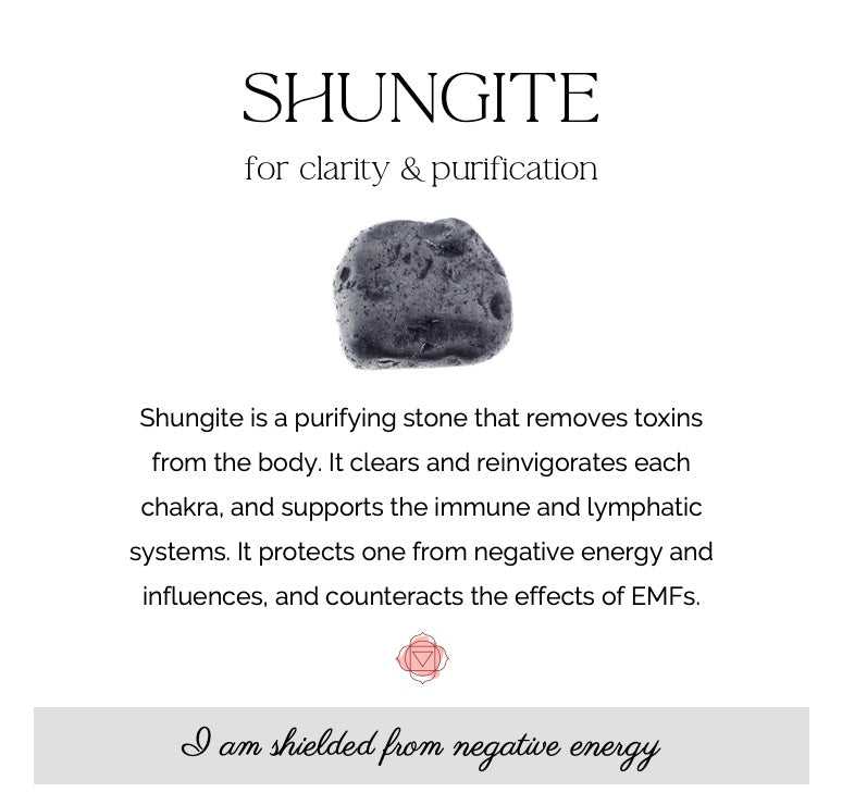 Shungite 10 mm Bracelet for EMF and Protection, Stretchy
