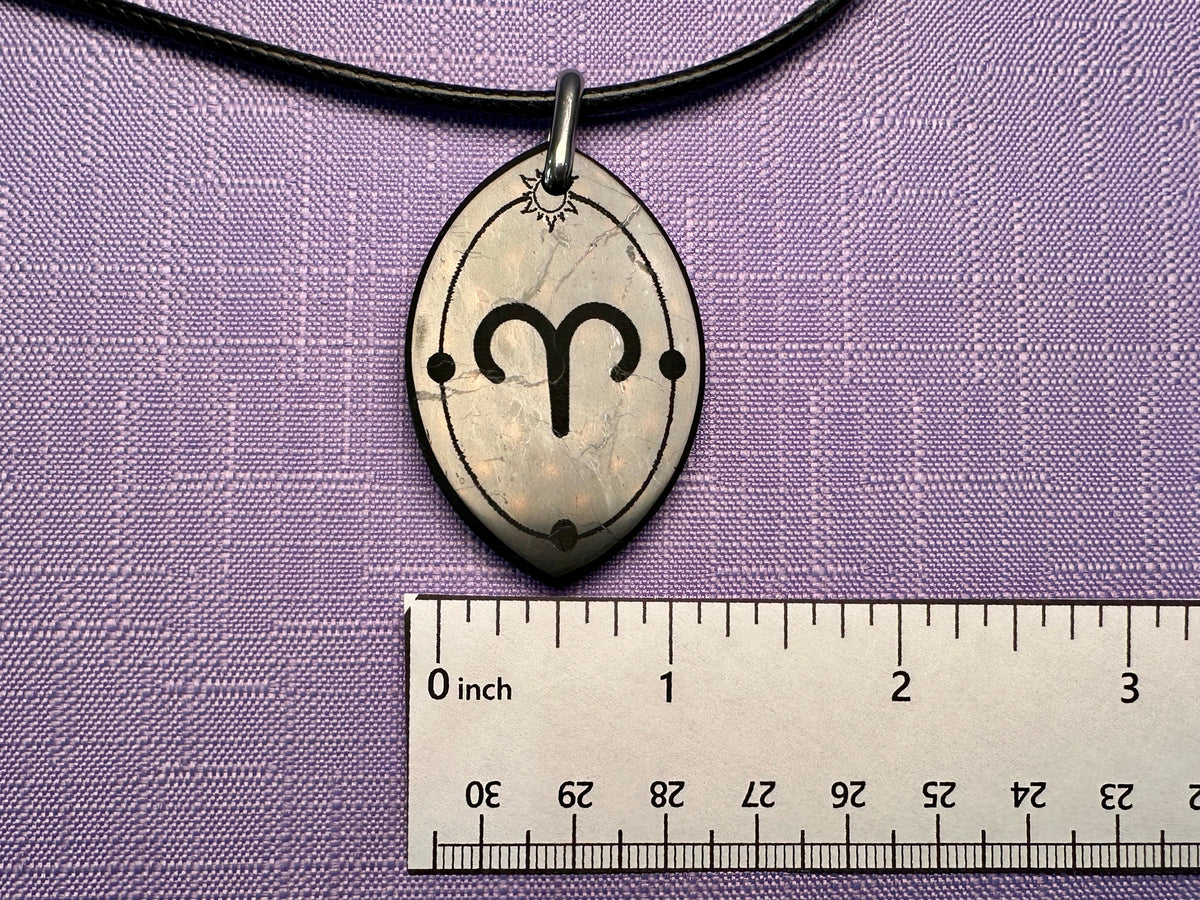 ASTROLOGY SHUNGITE PENDANTS! - EMF Protection - Hand Cut Genuine Natural Shungite Pendant High Quality Black Lustrous Gemstone from Russia