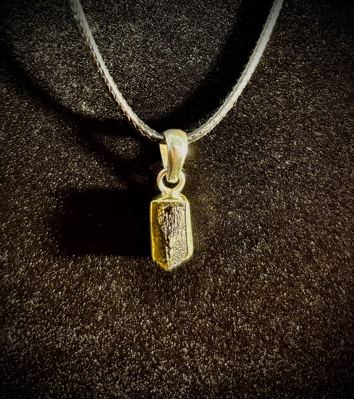 Raw Moldavite Pendant Necklace - Cosmic Transformation